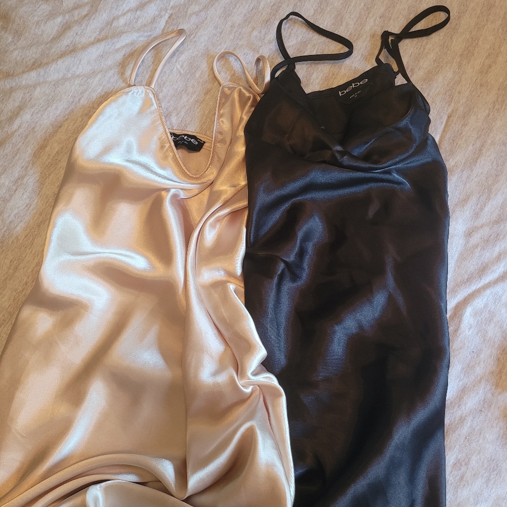 TWO Bebe's slip dress (xs)